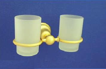  Duna Kettős fogmosó pohár, tartóval (arany/matt arany)